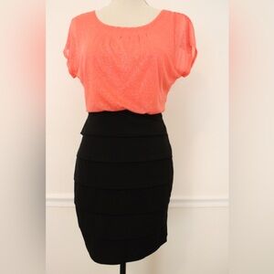 Enfocus Studio | Shimmering | Coral | Evening Dress | Size 4P